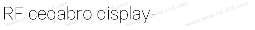 RF ceqabro display字体转换